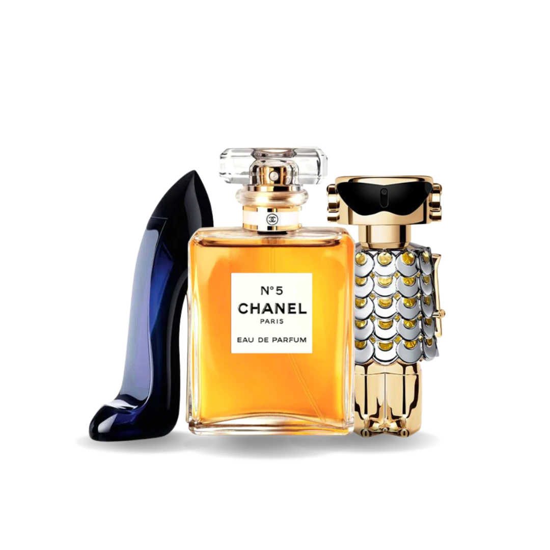 3 Fragrance Combination – Good Girl by Carolina Herrera, Nº5 by Chanel and Fame by Paco Rabanne